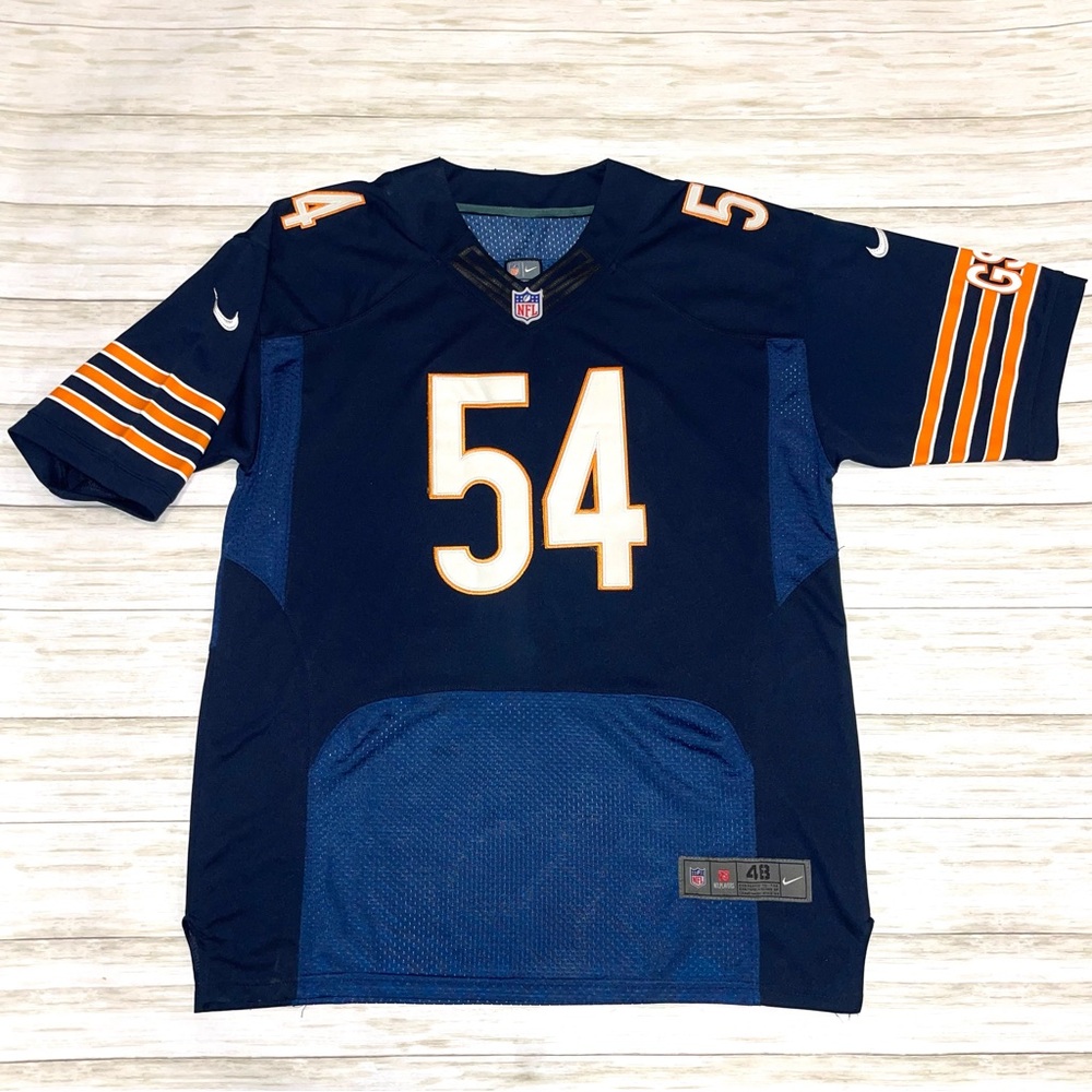 Nike NFL Men’s Brian Urlacher Blue On field Jersey Chicago Bears Sz 48 XL 🏈 🔥